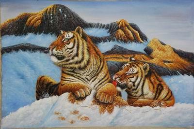 unknow artist Tigers 026 China oil painting art